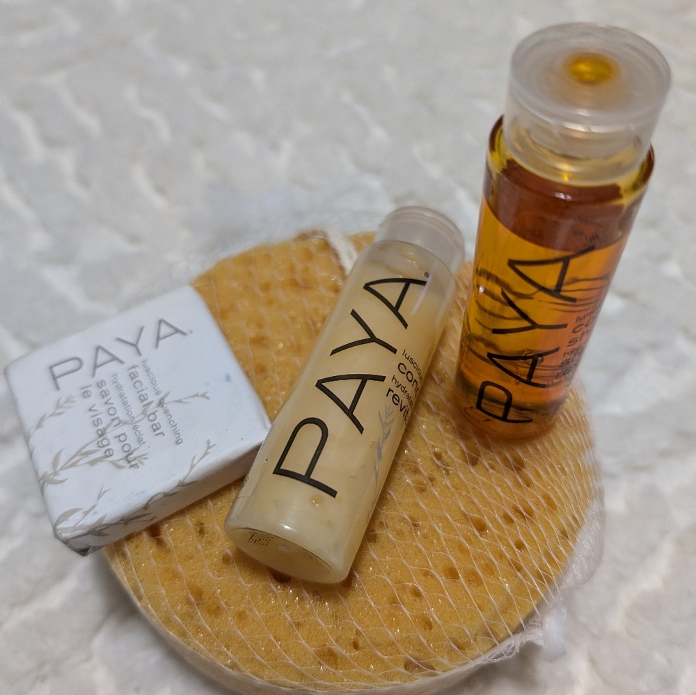 PAYA Travel Set with Soap, Lotion, and Shampoo